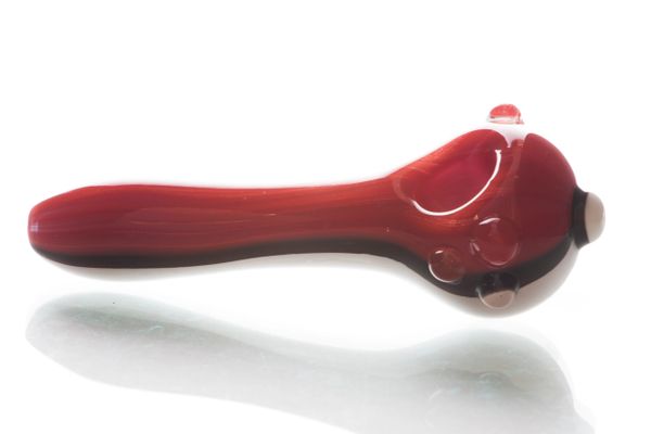 GP31 - 4.5" Solid Color Red, White and Black Glass Pipe