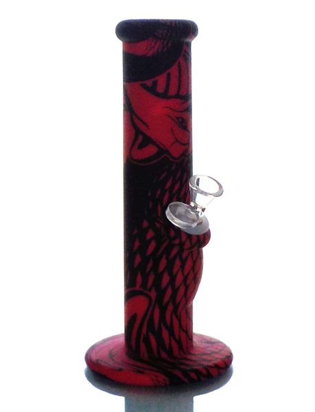 SWP10D - 10" SNAKE PRINT SILICONE STRAIGHT TUBE