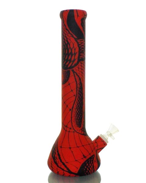 SWP15D- 14" SNAKE PRINT SILICONE WATER PIPE
