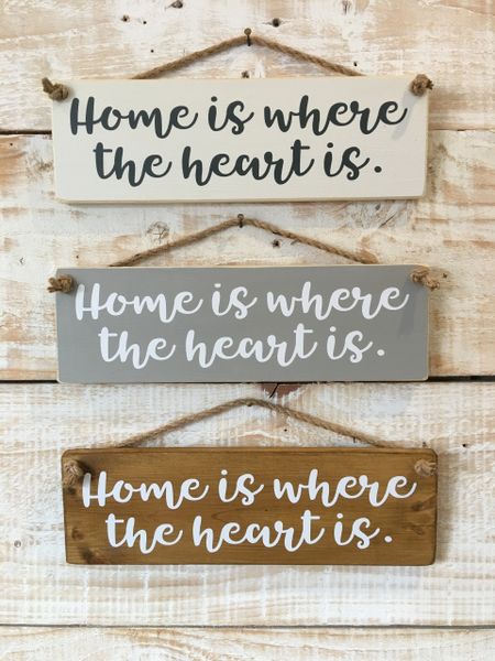 Home Is Where The Heart Is Medium Wooden Sign