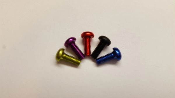 M3 X 8MM ANODIZED ALUMINUM SCREW