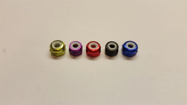 M3 NYLOCK LOCK NUT ANODIZED ALUMINUM