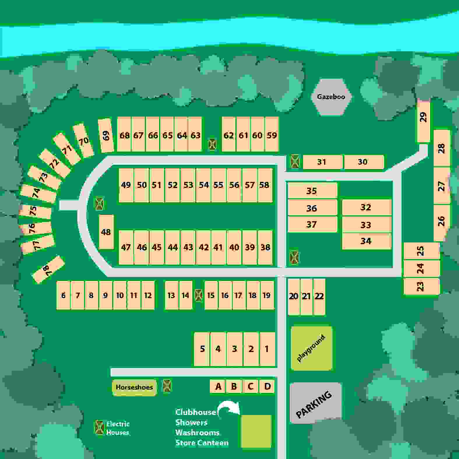 Site Map | Peaceful River Campground