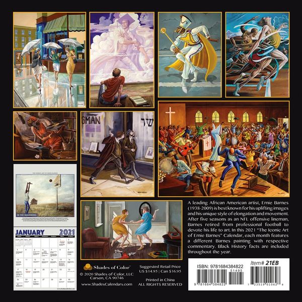 THE ICONIC ART OF ERNIE BARNES 2021 WALL CALENDAR Beautifully Contagious