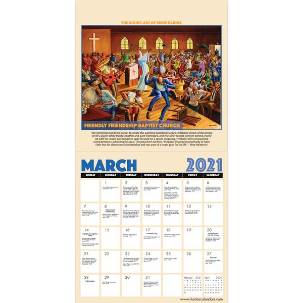 THE ICONIC ART OF ERNIE BARNES 2021 WALL CALENDAR Beautifully Contagious