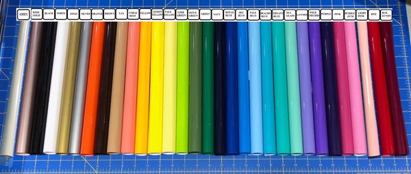 Siser EasyWeed Iron On Heat Transfer 5 12" x 15" Sheets, Choose 5 Different Colors