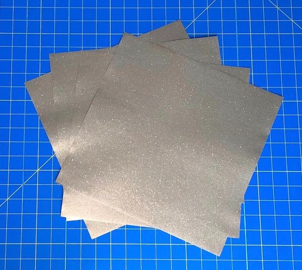 Siser Glitter PSV Permanent Adhesive Vinyl, 5 Sheets Choose Color