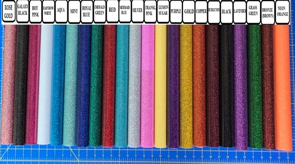 Siser Glitter Iron On Vinyl, Heat Transfer, 3 12 x 20 Rolls, Choose 3  Colors