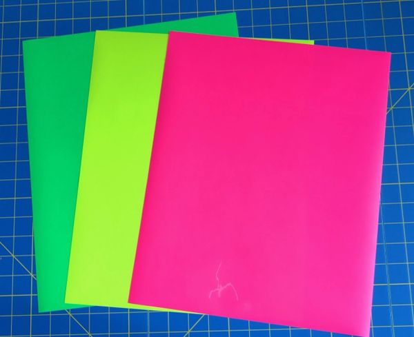 EasyWeed Neon Flourescent Sheets, 3 sheets, Pink, Green, Yellow