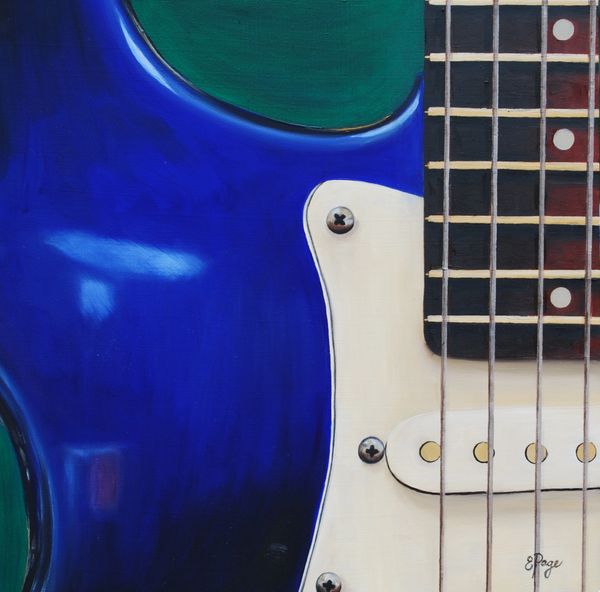 Electric Guitar in Blue
