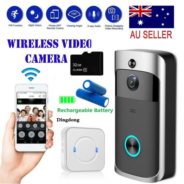 32gb micro sd card + Smart Door Bell + 18650 Battery + Wireless Doorbell Camera Video