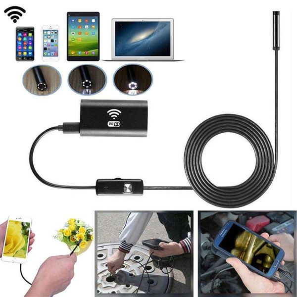 5M Iphone ios Wireless WiFi Endoscope Probe 6LED USB Inspection
