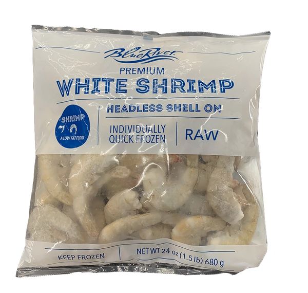 Blueriver White Shrimp Headless Shell On 1 5lb Bag