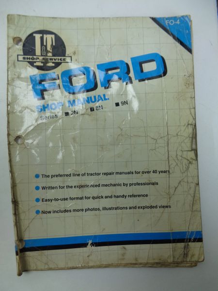 New Ford Shop Manual For Tractor Models 2n 9n 8n Fo 4