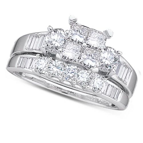1/2CTW DIAMOND PRINCESS CENTER BRIDAL SET