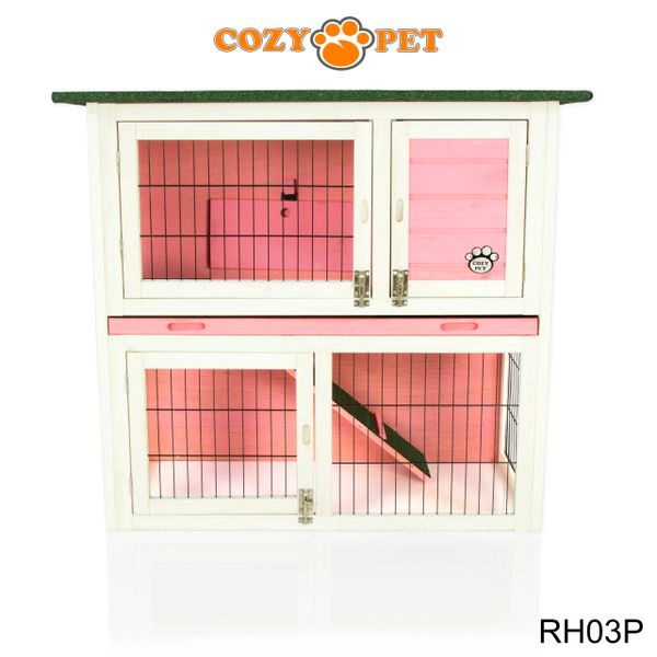 Cozy Pet Rabbit Hutch Pink Cozy Pet Ltd