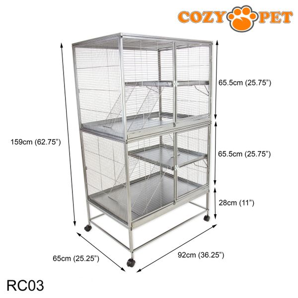 Cozy Pet Rodent Cage for Rat, Ferret, Chinchilla, Degu or other Small Pets  RC04