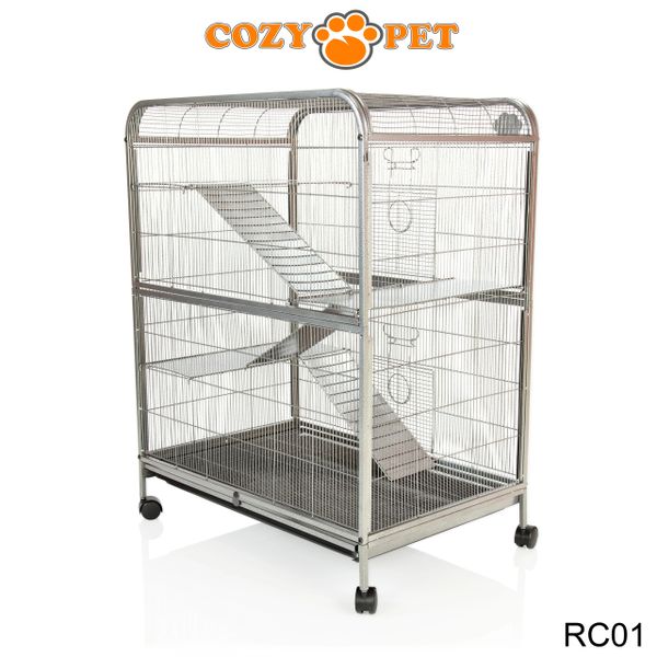 Cozy Pet Rodent Cage for Rat, Ferret, Chinchilla, Degu or other