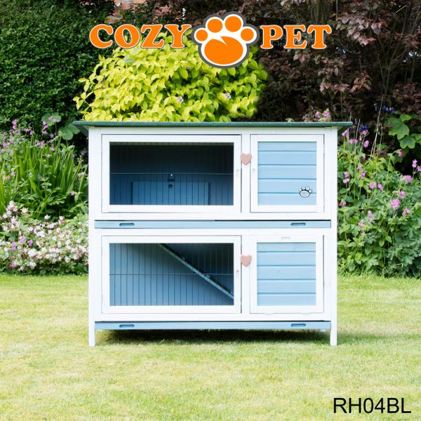 Cozy Pet 4ft Rabbit Hutch Blue Cozy Pet Ltd