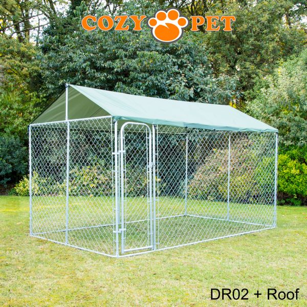 Dog run with on sale roof