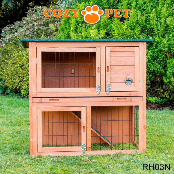 Cozy Pet Rabbit Hutch 3ft Natural | Cozy Pet Ltd