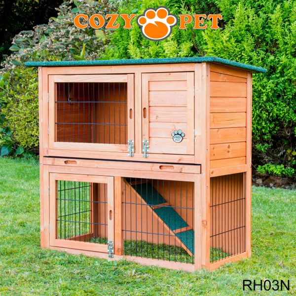 Cozy Pet Rabbit Hutch 3ft Natural | Cozy Pet Ltd