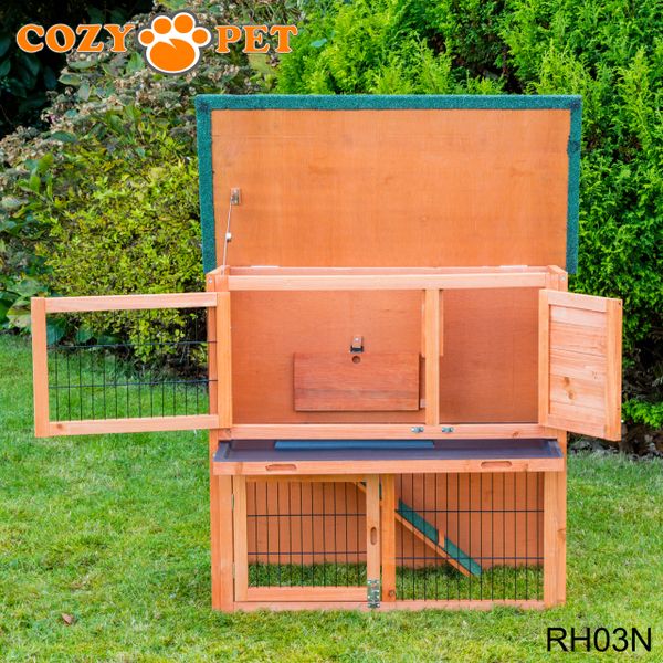 Cozy Pet Rabbit Hutch 3ft Natural Cozy Pet Ltd