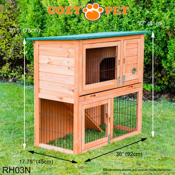 Cozy Pet Rabbit Hutch 3ft Natural Inc Cover Cozy Pet Ltd