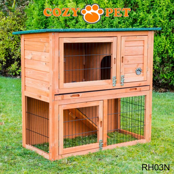 Cozy Pet Rabbit Hutch 3ft Natural Inc Cover Cozy Pet Ltd