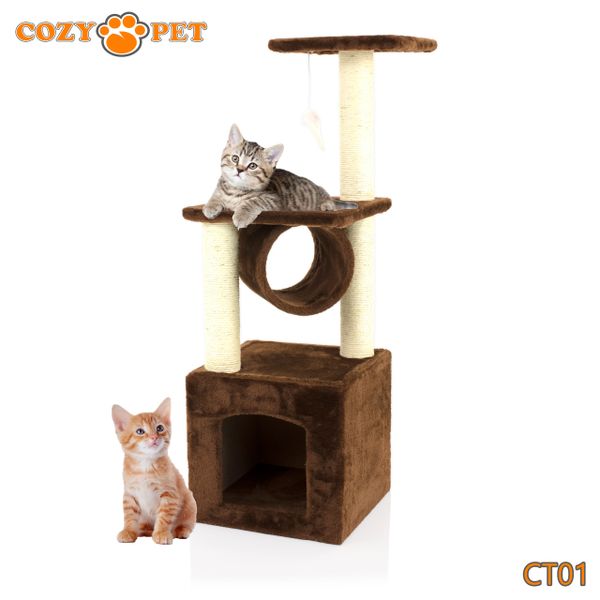 Cozy Pet Delux Multi Level Cat Tree - CT01-Choc | Cozy Pet Ltd