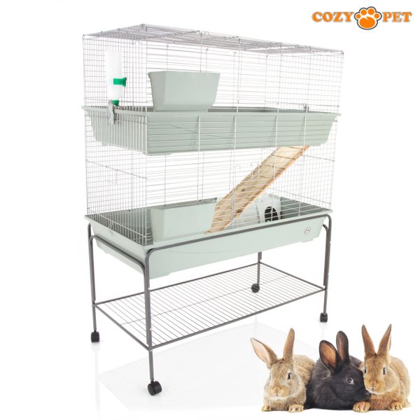 Rabbit / Guinea Pig 2-Tier Indoor Cage with Stand by Cozy Pet 120cm suitable for Rat, Chinchilla and other Small Animals Hutch Model: RB120-D + RB120-ST.