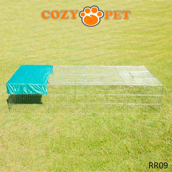 Cozy Pet 2.85m XXL Galvanized Rectangular Rabbit Run RR09 Cozy Pet Ltd