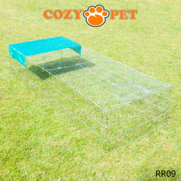 Cozy Pet 2.85m XXL Galvanized Rectangular Rabbit Run RR09 Cozy Pet Ltd