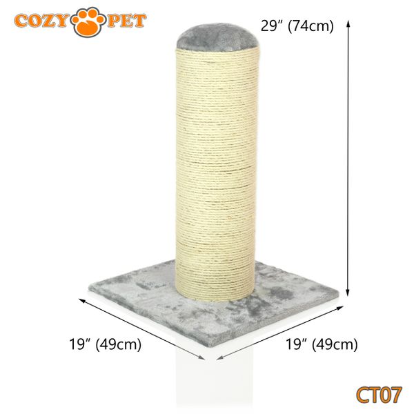 Cozy Pet Delux Jumbo Scratching Post Cat Tree CT07 Grey Cozy Pet Ltd