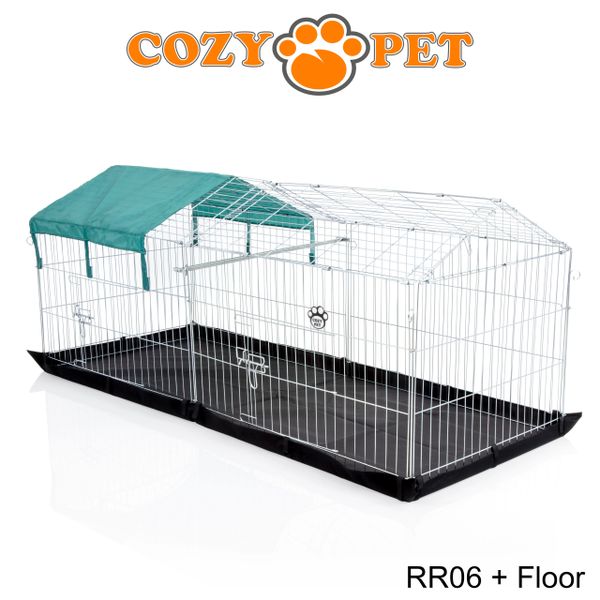 Cozy Pet Rectangular Rabbit Run with Pitched Roof and Floor RR06 Cozy Pet Ltd