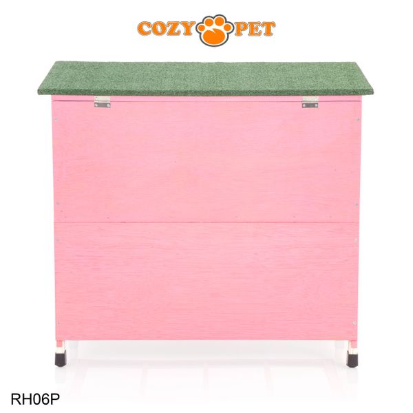 Cozy Pet Rabbit 3ft Hutch Pink RH06P Cozy Pet Ltd