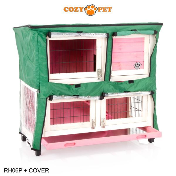 Cozy Pet Rabbit 3ft Hutch Pink RH06P | Cozy Pet Ltd