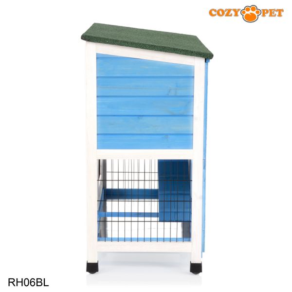 Cozy Pet Rabbit 3ft Hutch Blue RH06BL | Cozy Pet Ltd