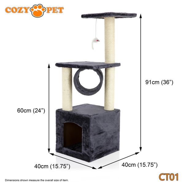 Cozy Pet Delux Multi Level Cat Tree CT01Dark Grey Cozy Pet Ltd