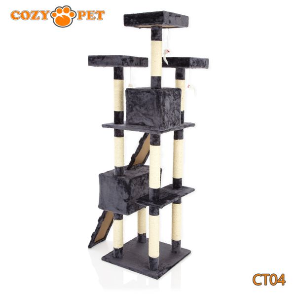 Cozy Pet Delux Multi Level Cat Tree CT04Dark Grey Cozy Pet Ltd