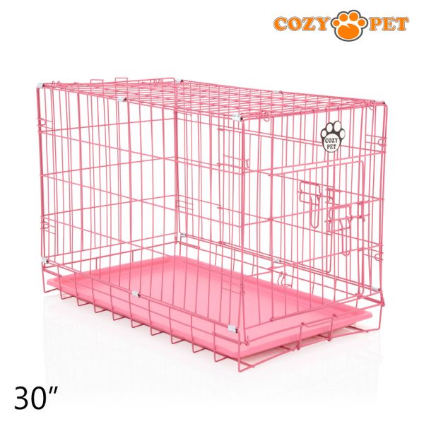 Pink 2024 dog cage