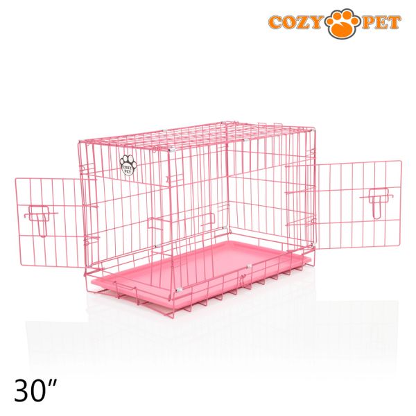 30 inch clearance pink dog crate