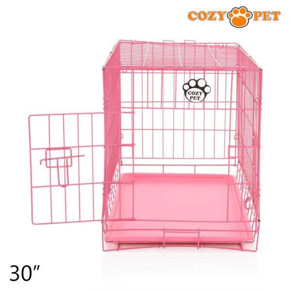 30 inch shop pink dog crate