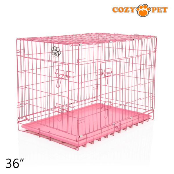 Pink dog kennel clearance large