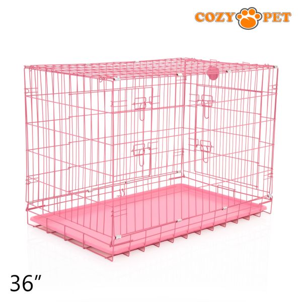 Dog Cage in Pink Puppy Crate Cozy Pet Travel Cages ABS tray Cozy Pet Ltd