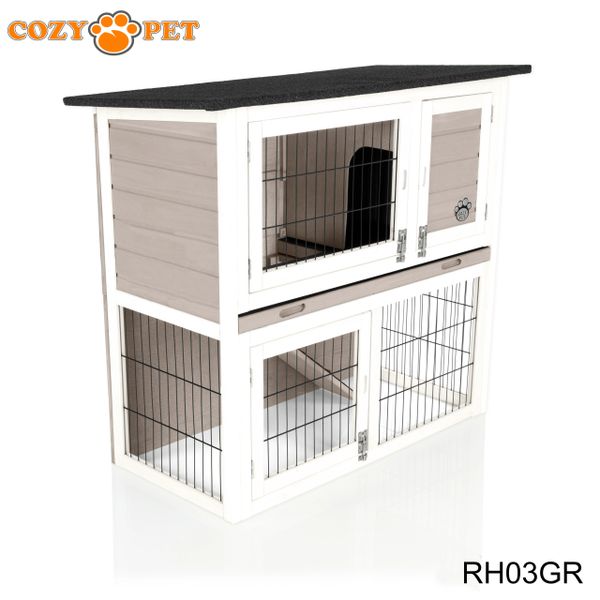 Grey shop rabbit hutch