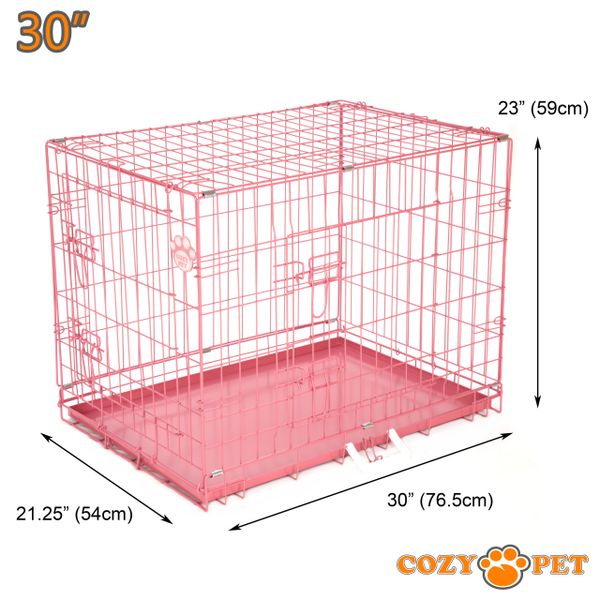 Pink medium dog hot sale crate