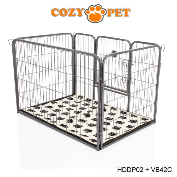 Cozy Pet Heavy Duty Playpen with Taylored Vet Bed HDDP02 + VB42C Cozy
