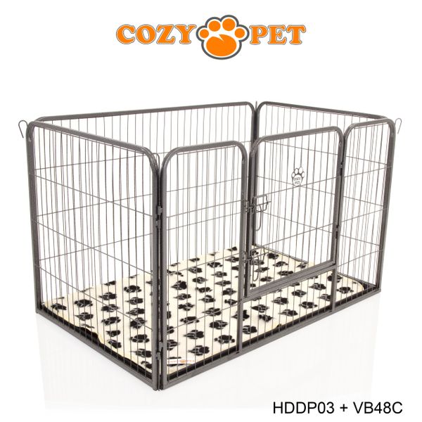 Cozy Pet Heavy Duty Playpen with Taylored Vet Bed HDDP03 + VB48C Cozy