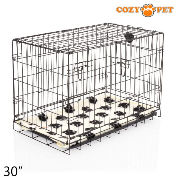 Dog Cage Puppy Crate Cozy Pet Travel Cages ABS tray and Vet Bed Cozy